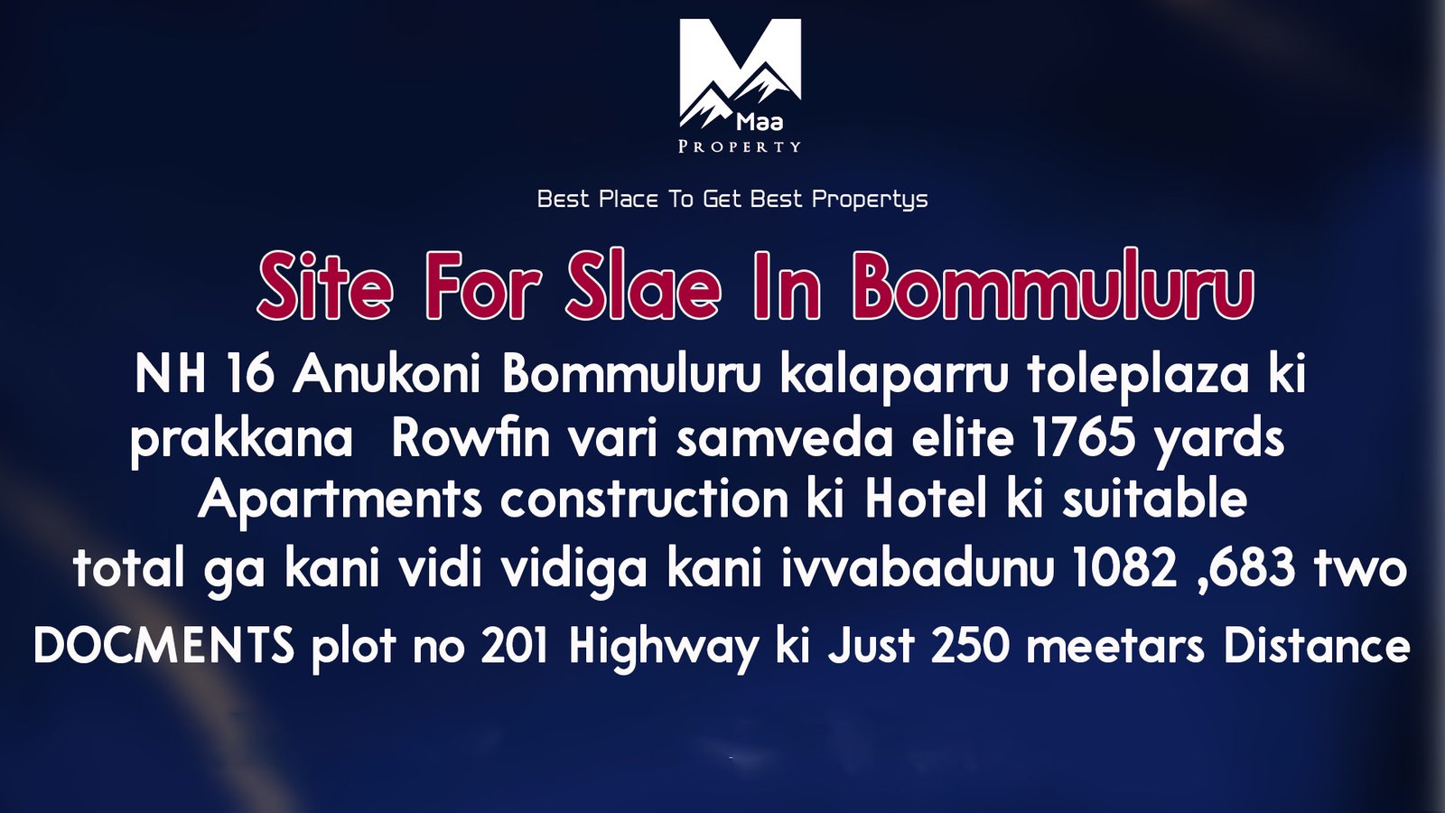 Site For Slae In Bommuluru